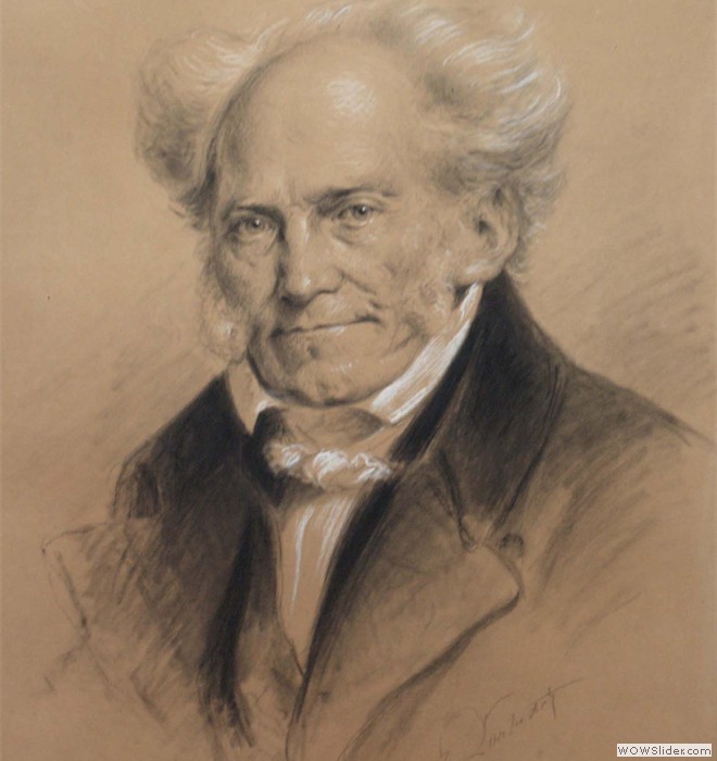 Schopenhauer, dessin de Jules Lunteschütz, 1873