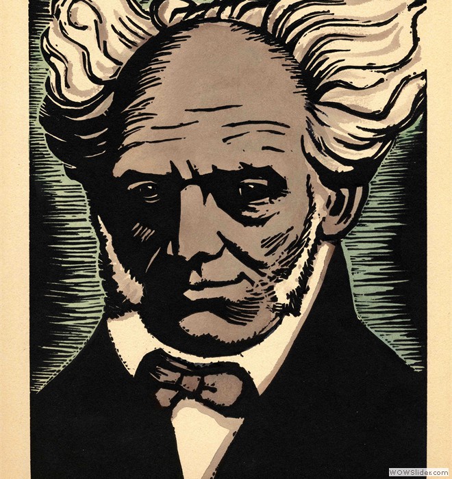 Schopenhauer, gravure par Albert Windisch, 1959